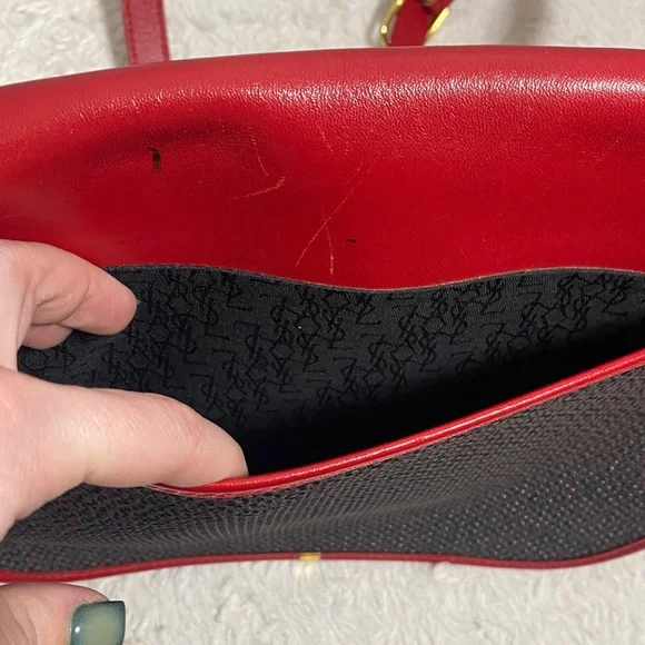 Pre loved - Vintage YSL Women's crossbody / messenger bag - Picture 7 of 12